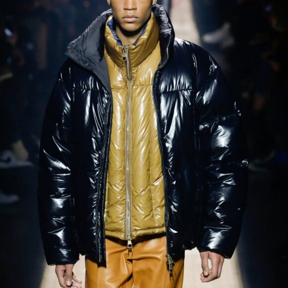 Dunhill Goose Feather Down Puffer Jacket Winter Coat Glossy Puff Waterproof Warm - Picture 2 of 16